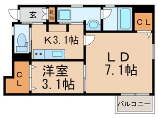 Myplace土井の物件間取画像